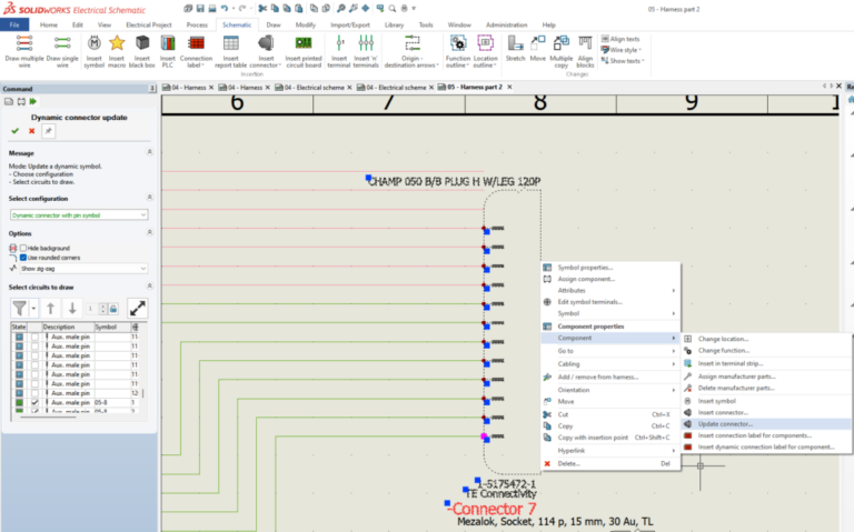 SOLIDWORKS Electrical: Gestão de Conectores de Grande Porte com Precisão